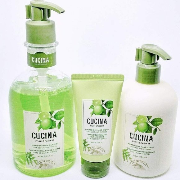 Fruit & Passion Other - Cucina 3pc Hand Care Set Lime Zest & Cypress
